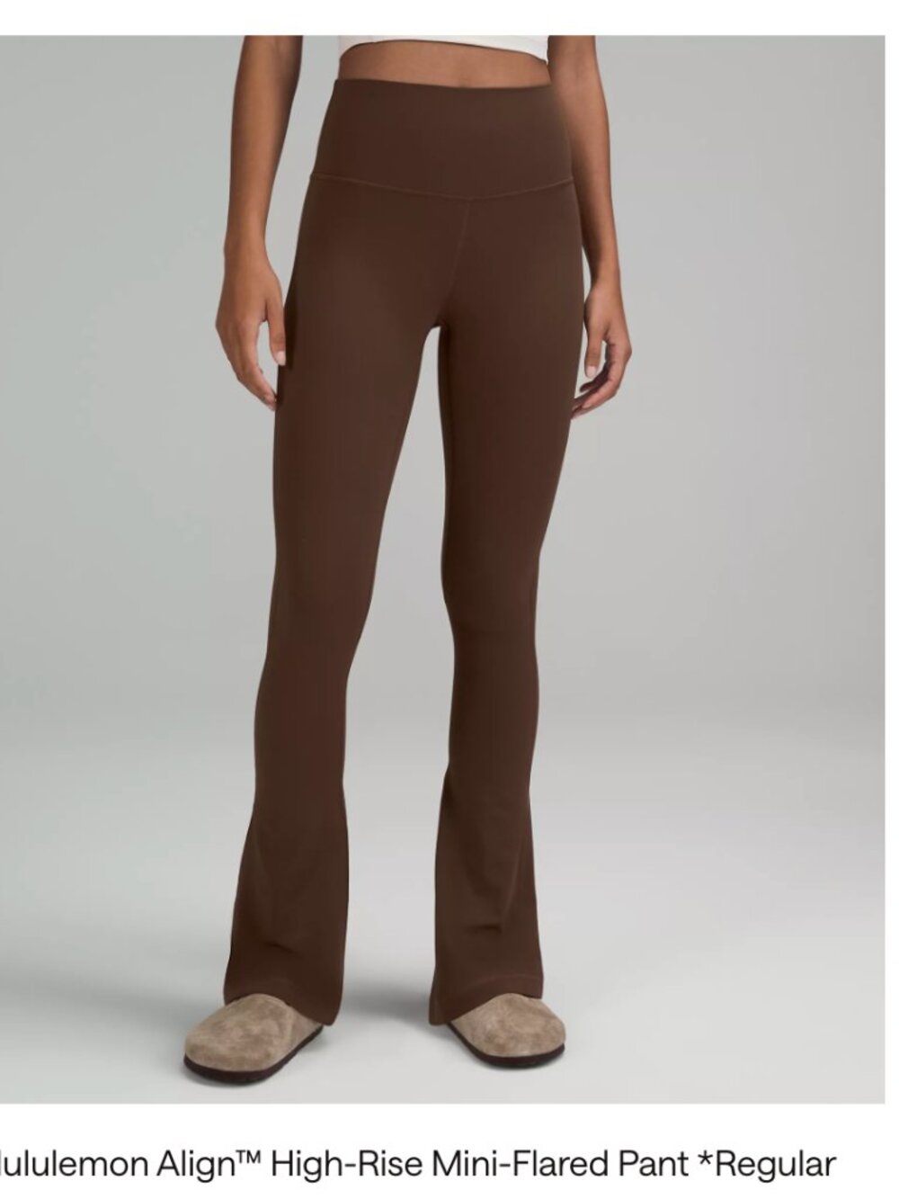 Lululemon Align High-Rise Mini-Flared Pant Regular Java Brown Size 4